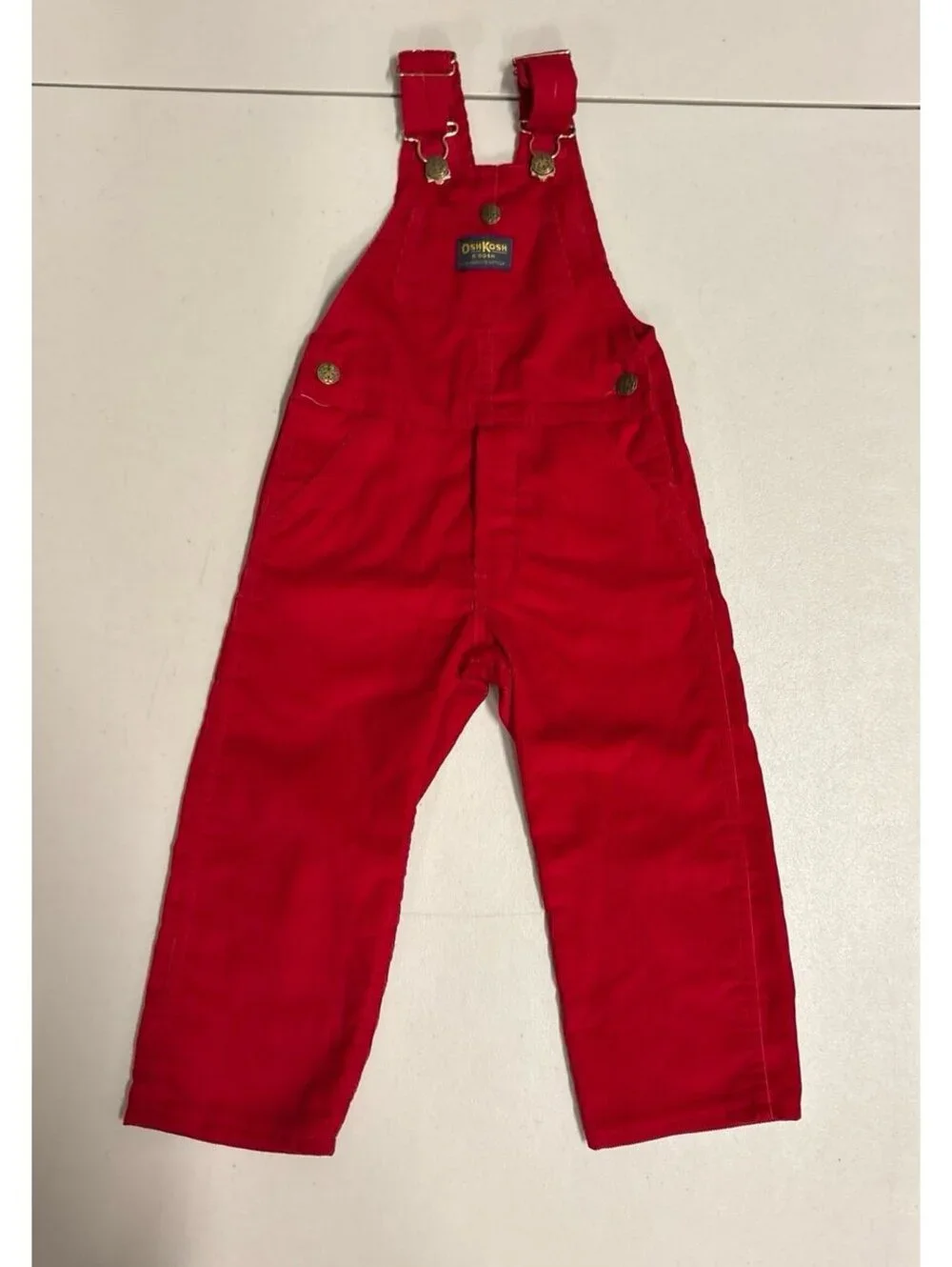 Vintage Oshkosh B’gosh Red Corduroy Overall 4T